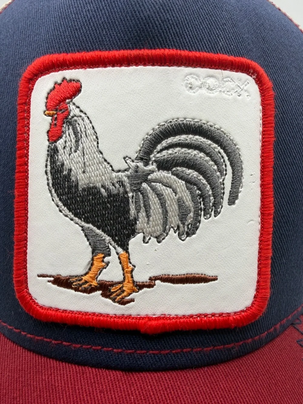 Goorin Bros The Farm The C**k Black Trucker Hat Navy All American Rooster Cap